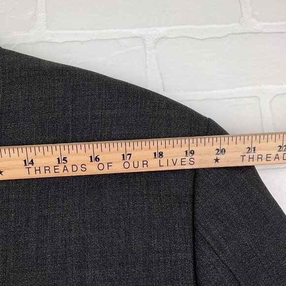 BOSS Hugo Boss Blazer Men 42 Gray Classic Career Wool USA Vintage - Picture 11 of 13